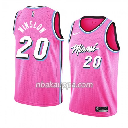 Miami Heat Justise Winslow 20 2018-19 Nike Vaaleanpunainen Pelipaidat Swingman - Miesten